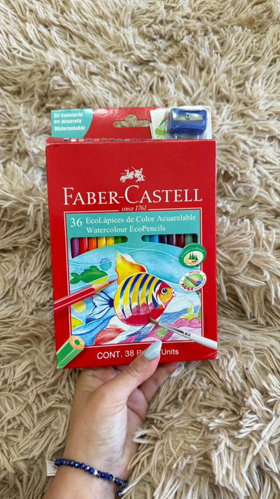 CAJA DE LAPICES FABER CASTELL X36 ACUARELA