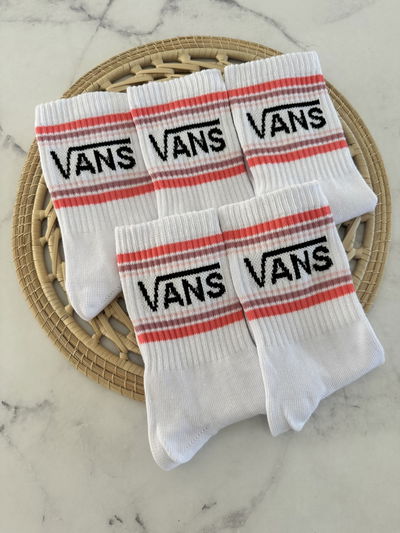 TENIS ADULTO VANS | Blanca tricolor salmón