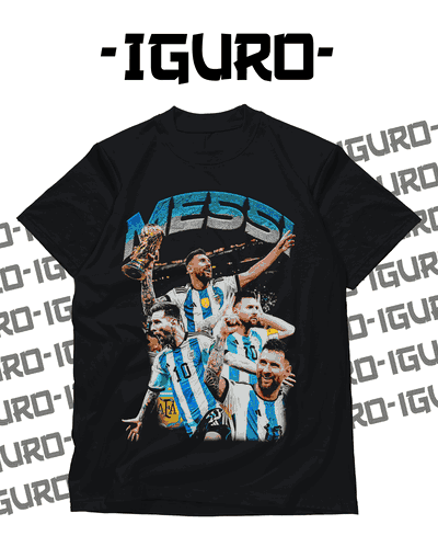 Remera Negra "MESSI 2022"