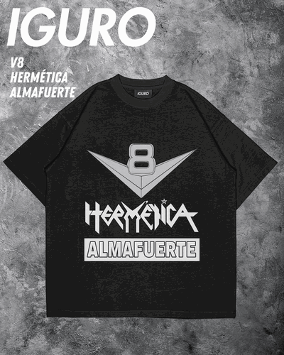 Remera "V8 - HERMETICA - ALMAFUERTE"