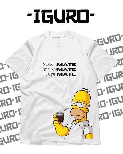 Remera Los Simpsons "HOMERO MATE"