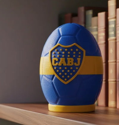 ALCANCIA Y HUEVO PASCUA  BOCA JUNIOR