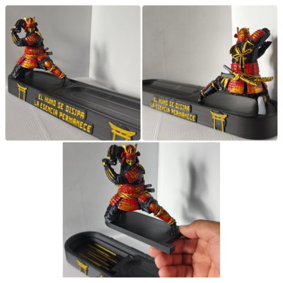 porta sahumerio samurai ROJO