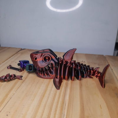 DINOSAURIO SHARK  ESQUELETO 3D TRI COLOR