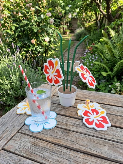 POSAVASOS FLOREADOS 3D