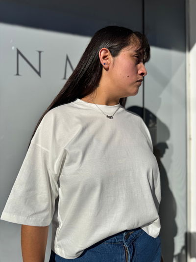Remera crop oversize 