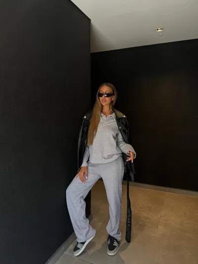 Conjunto lanilla gris Melange