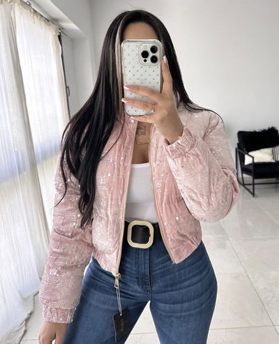 Campera puffer barbie importada