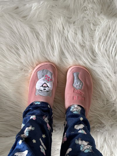 PACK X3 pantuflas dama corderito