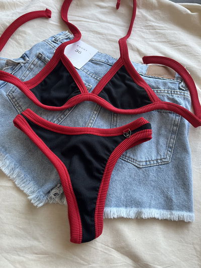 LAOS TEXTURA NEGRO/ROJO