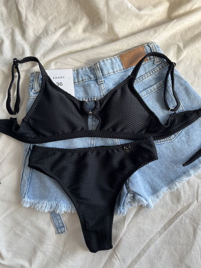 TAILANDIA NEGRO TIRO ALTO TEXTURADA