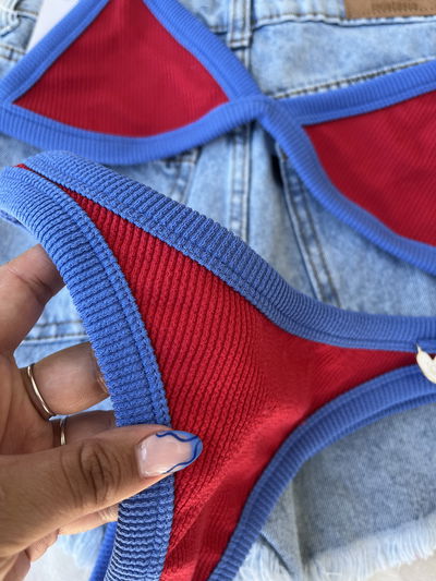 LAOS TEXTURA ROJO-MARINO