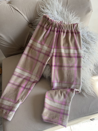 Pantalón plush Beige cuadrille NIÑOS