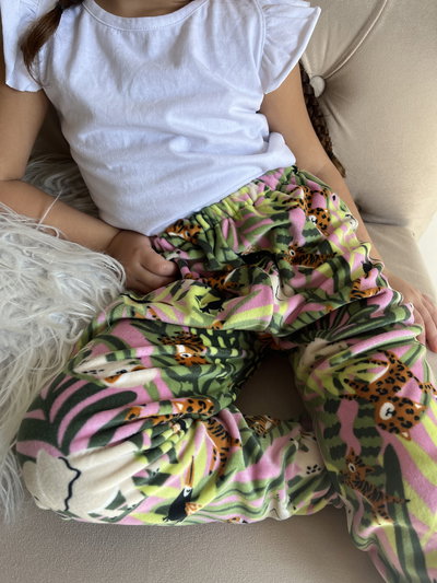 Pantalón plush rosa animalitos NIÑOS