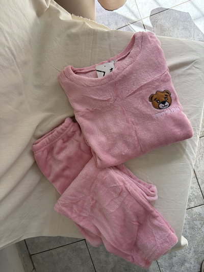 Pijama polar rosa osito patita 