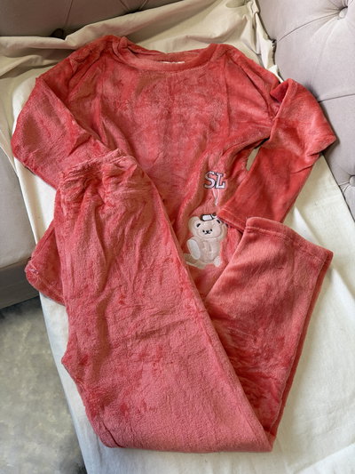 Pijama polar soft naranja osito (SL)