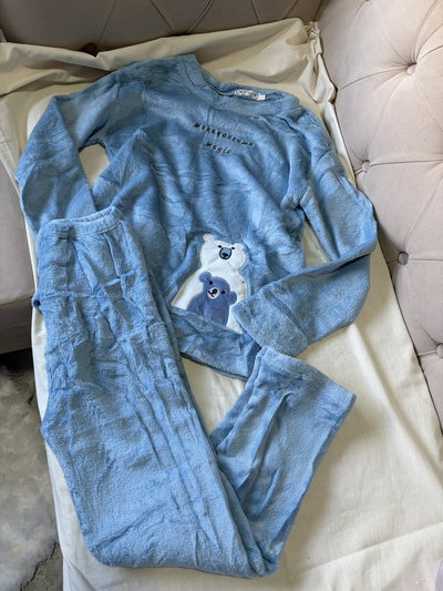 Pijama polar soft celeste ositos