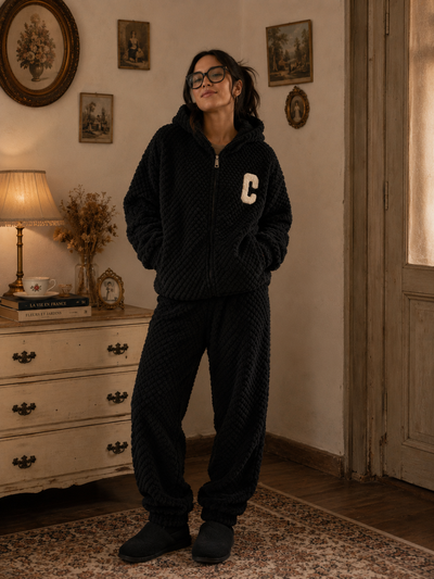 Conjunto importado corderito NEGRO