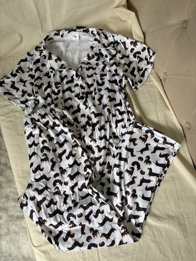 Pijama camisero perro salchicha 