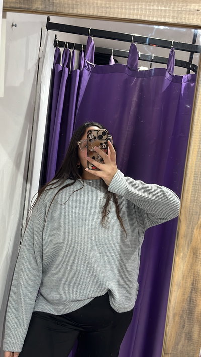 Sweter acanalado oversize 