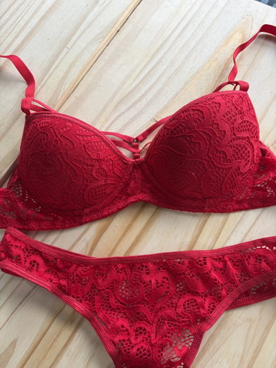 Conjunto soft encaje T85