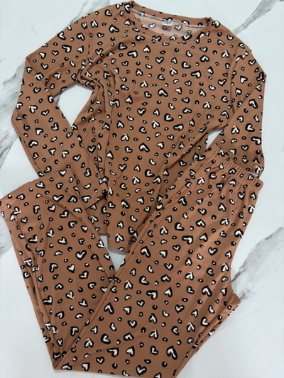 Pijama Nube mangas largas nude corazones  