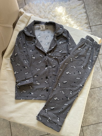 Camisero de morley NIÑOS gris dinos  