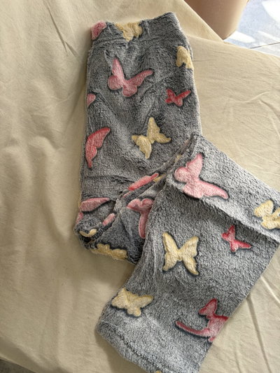 Pantalón polar soft luminoso GRIS MARIPOSAS