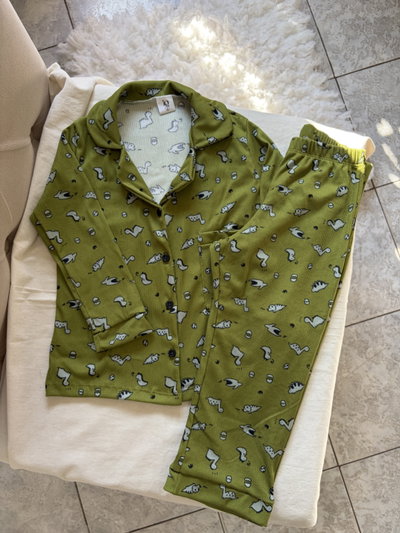 Camisero de morley NIÑOS verde dinos  