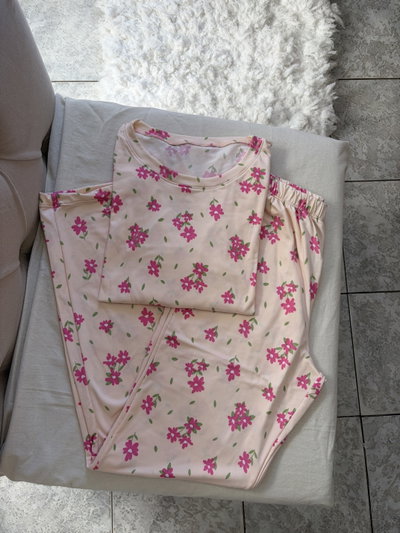 Pijama nube mangas largas modal soft BEIGE FLORES