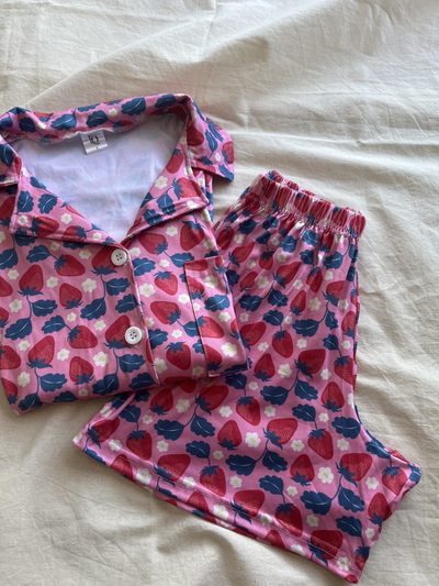 Camisero corto frutillas
