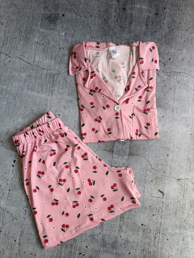 Camisero modal soft rosa cerezas
