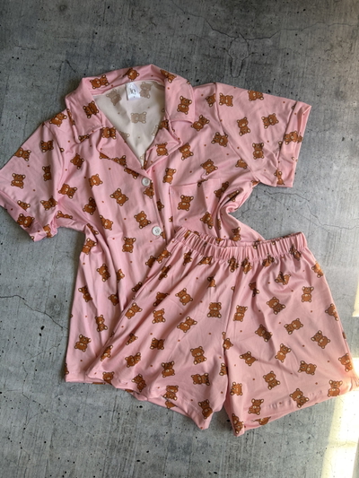 Camisero modal soft rosa ositos  