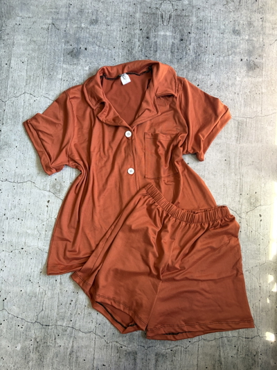 Camisero modal soft liso terracota