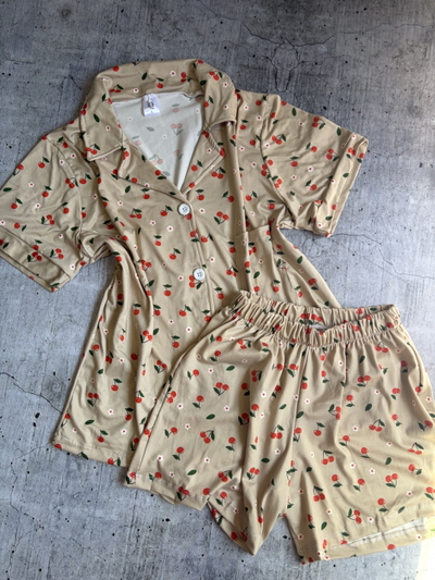 Camisero modal soft nude cerezas