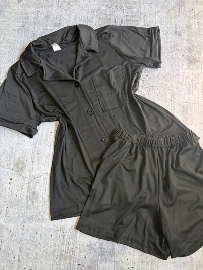 Camisero modal soft liso negro