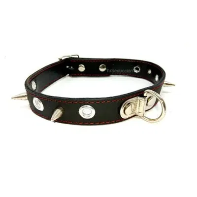 Choker de cuero con púas  