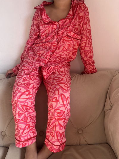 Camisero niño rojo corazones