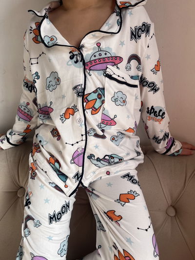 Camisero niño blanco galaxia