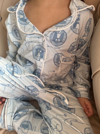 Camisero niño celeste león