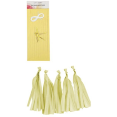 Guirnaldas BORLAS Papel AMARILLO