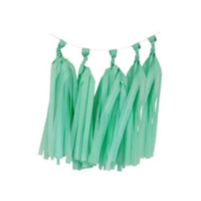 Guirnaldas BORLAS Papel VERDE