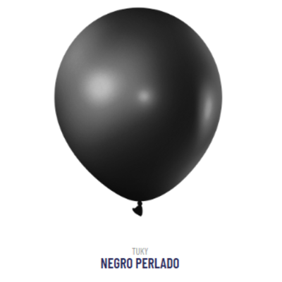 Globo Perlado Negro 9" x25u