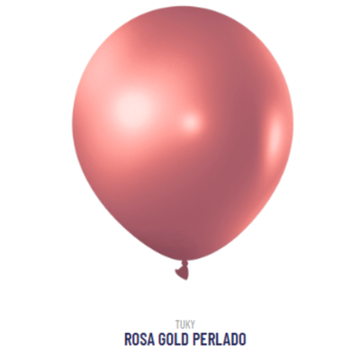 Globo Perlado Rosa Gold 9" x50u