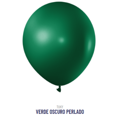 Globo Perlado Verde Oscuro 9" x50u