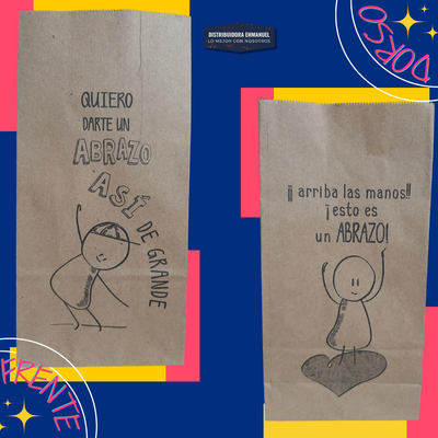 Bolsa Cotillon Frase " Abrazo "