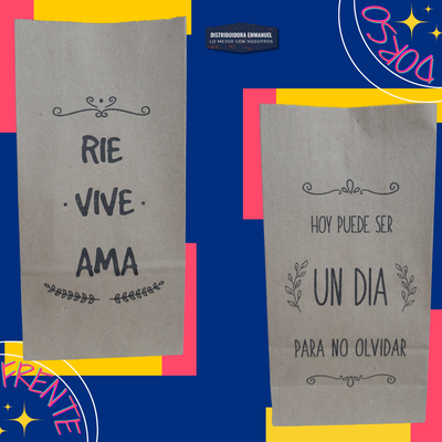 Bolsa Cotillon Frase " Ama "