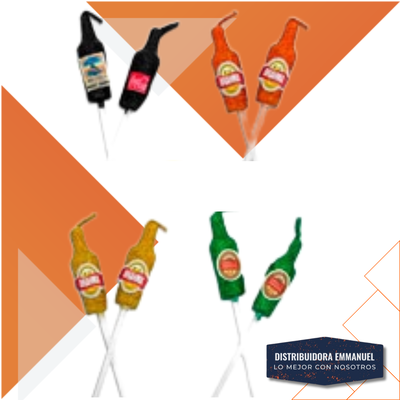 Vela Botella Gibreada x2