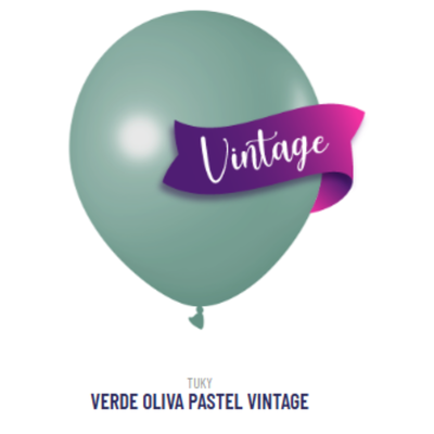 Globo Pastel Verde Oliva 9"