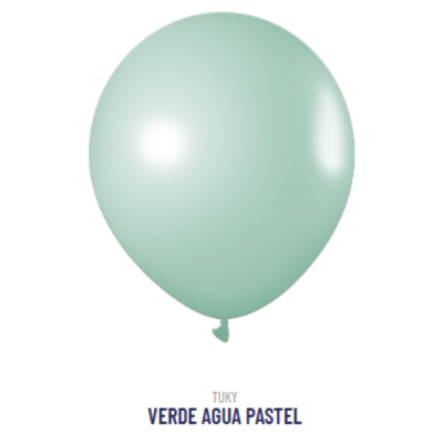 Globo Pastel Verde Agua 9"